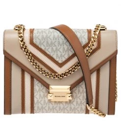 Michael Kors Multicolor Signature Canvas And Leather Whitney Shoulder Bag For Women