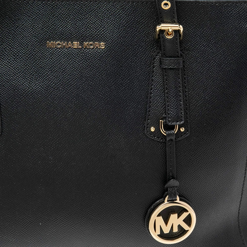 Michael Kors Black Leather Voyager Tote For Women - Image 5
