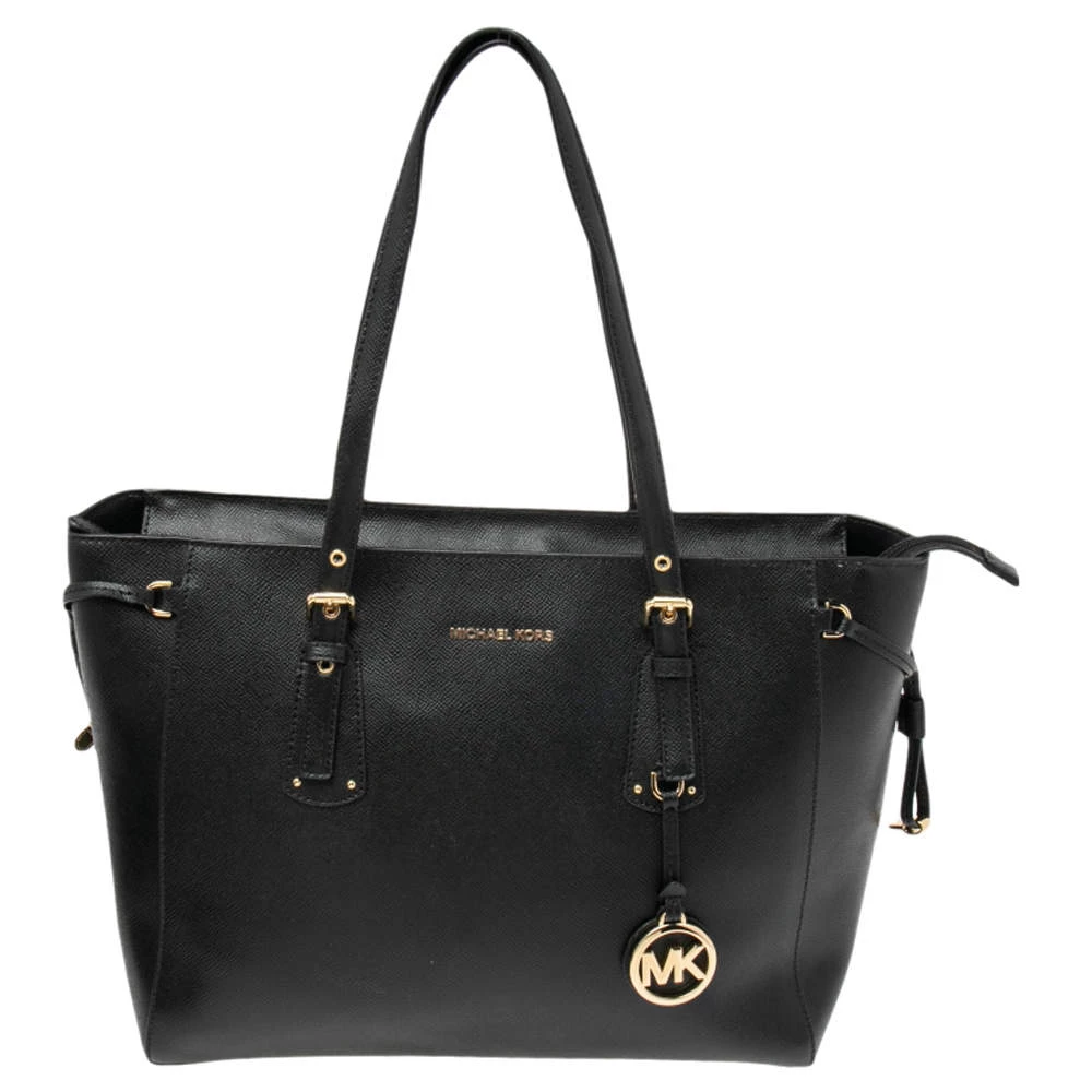 Michael Kors Black Leather Voyager Tote For Women