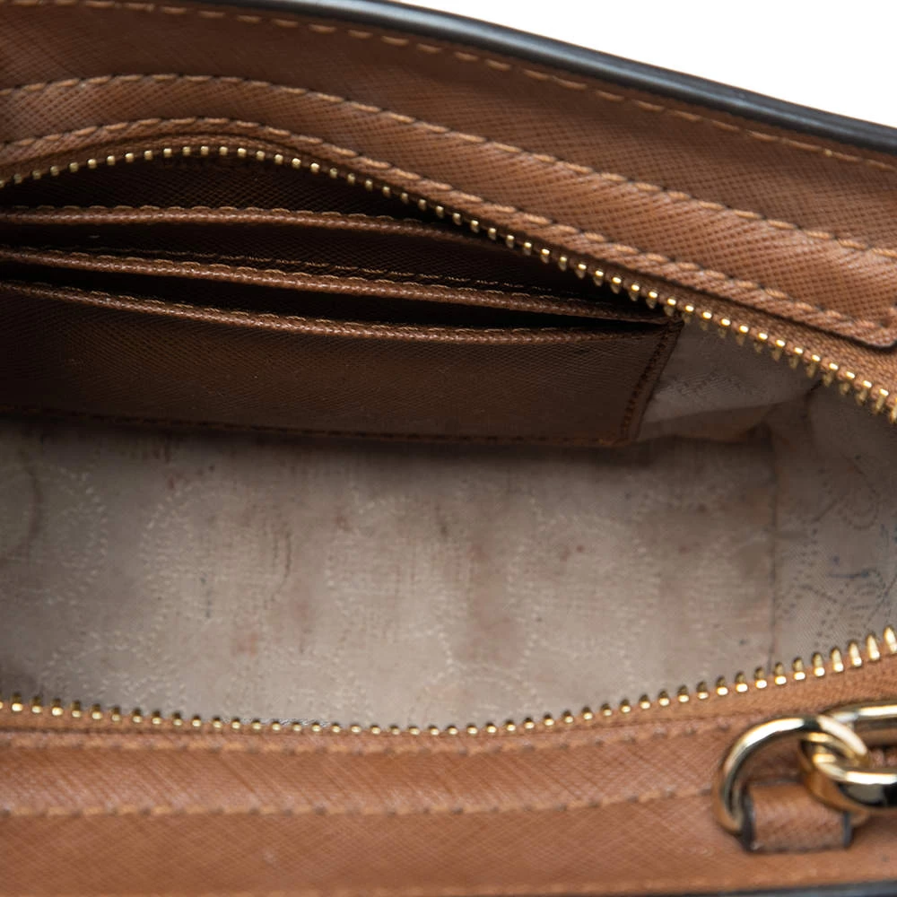 Michael Kors Brown Leather Mini Selma Crossbody Bag For Women - Image 7