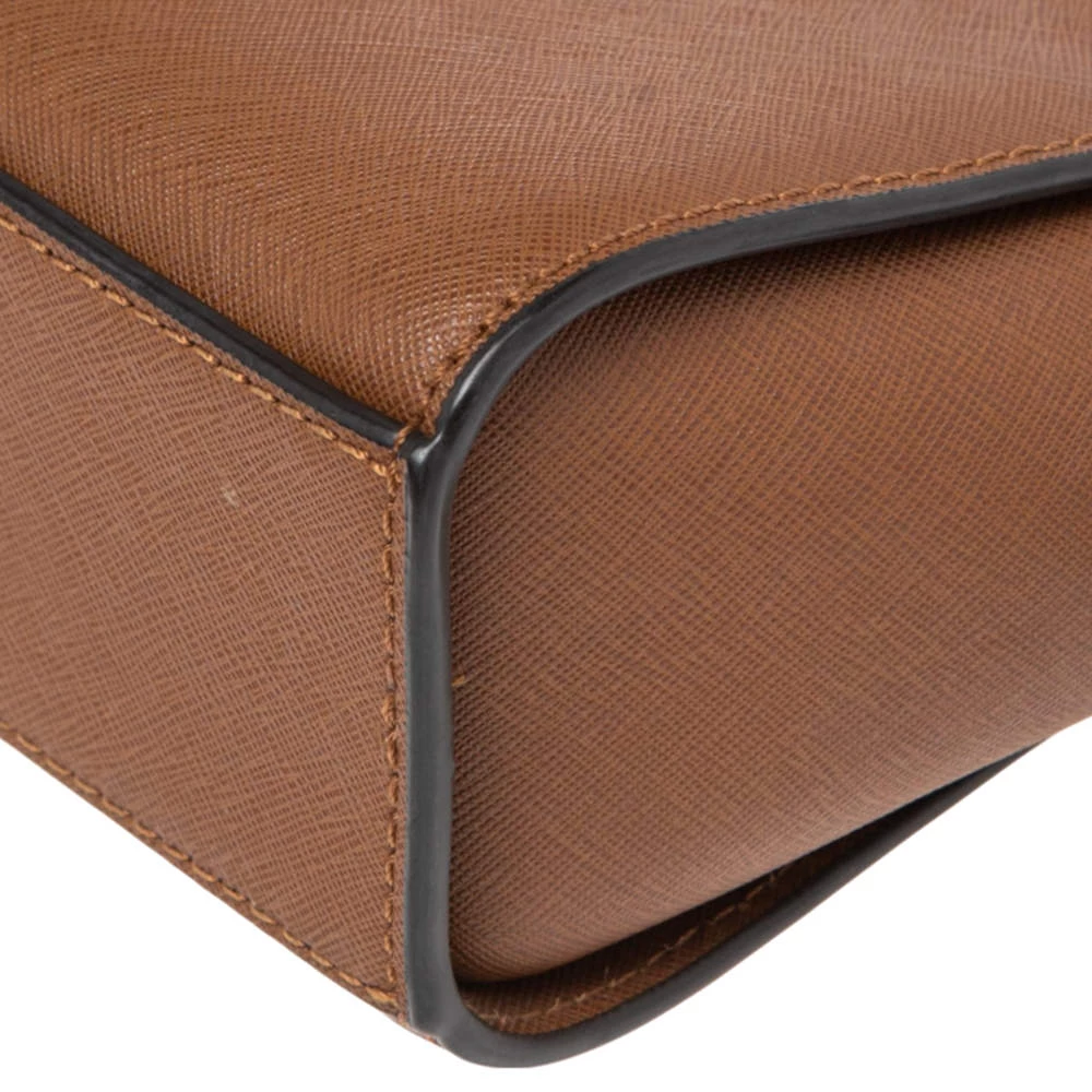 Michael Kors Brown Leather Mini Selma Crossbody Bag For Women - Image 11