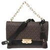 Michael Kors Brown/Black Signature Canvas And Leather Medium Cece Shoulder Bag For Women