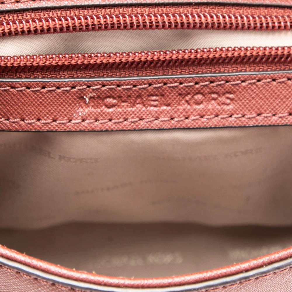 Michael Kors Maroon Leather Mini Ava Crossbody Bag For Women - Image 8