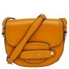 Michael Kors Mustard Leather Small Cary Saddle Bag For Women