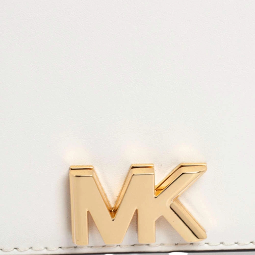 Michael Kors White Leather Mott Chain Clutch For Women - Image 5