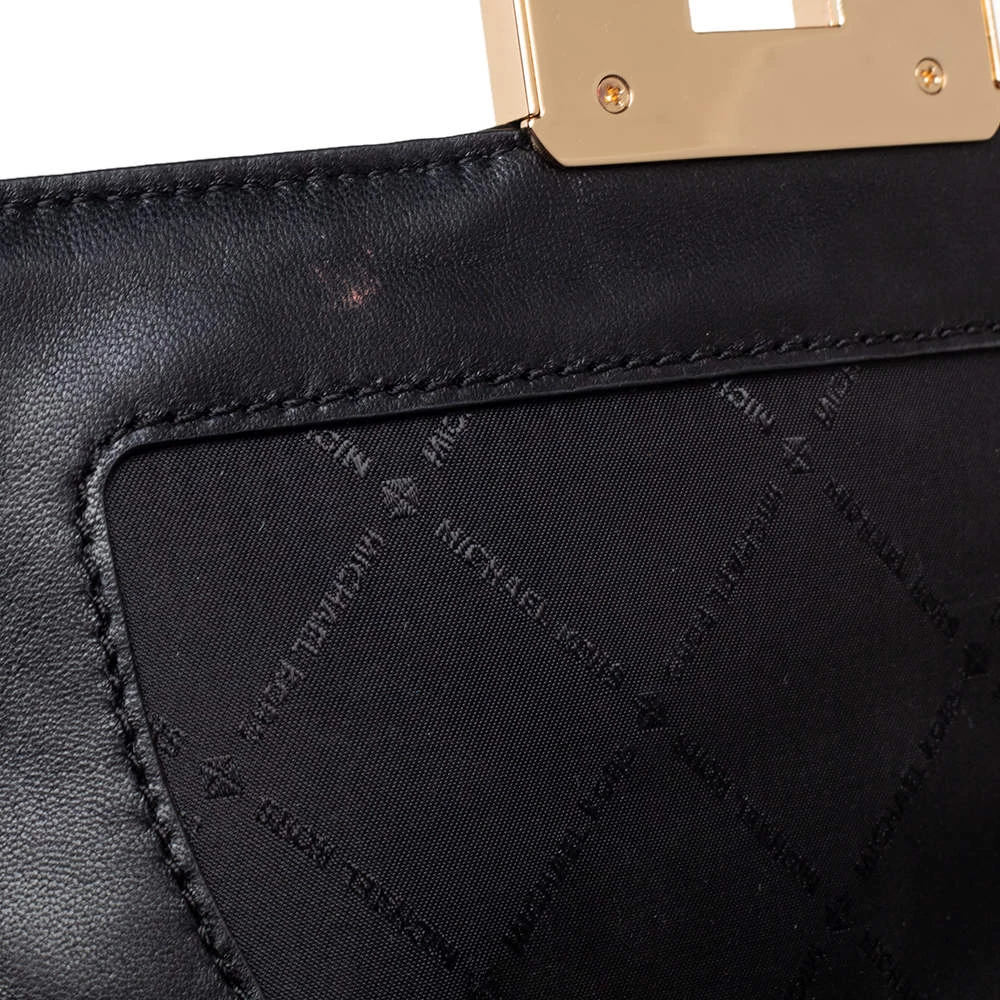 Michael Kors Black Quilted Leather Vivianne Shoulder Bag For Women - Image 6