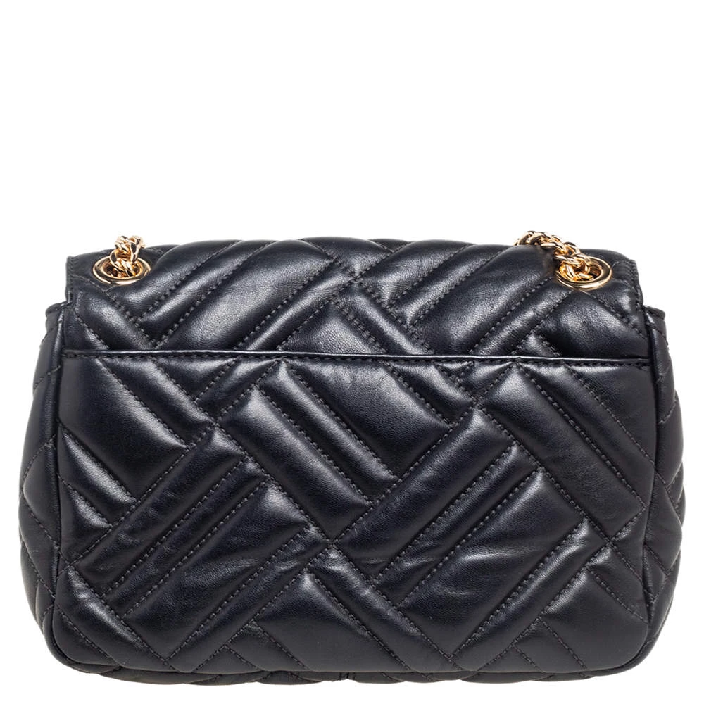Michael Kors Black Quilted Leather Vivianne Shoulder Bag For Women - Image 4
