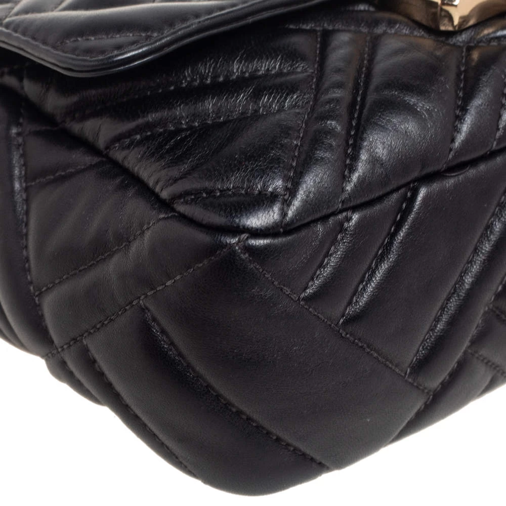 Michael Kors Black Quilted Leather Vivianne Shoulder Bag For Women - Image 11