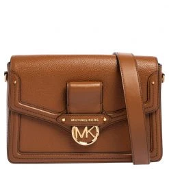 Michael Kors Brown Leather Large Jessie Shoulder Bag For Women