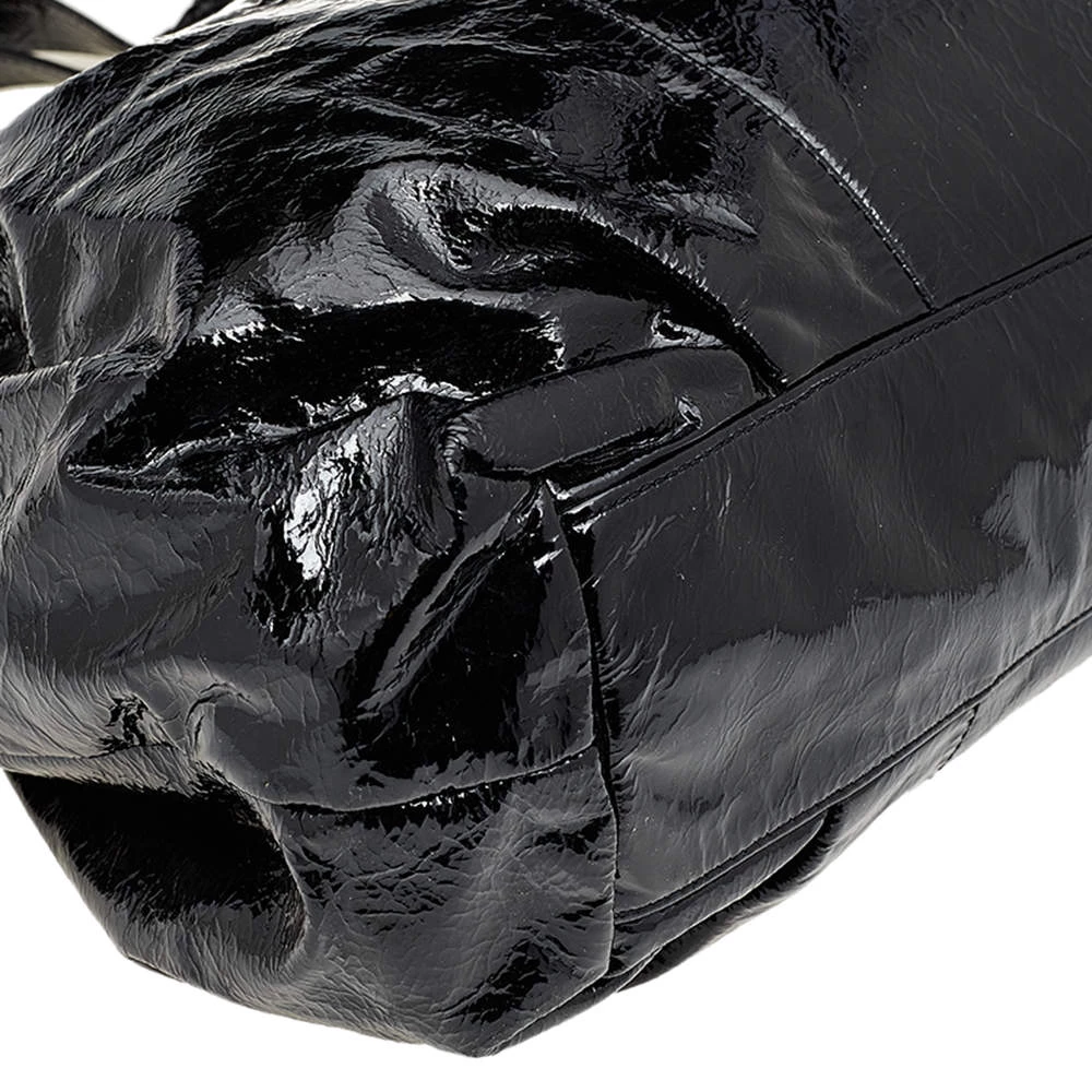Michael Kors Black Patent Leather Chain Hobo For Women - Image 10