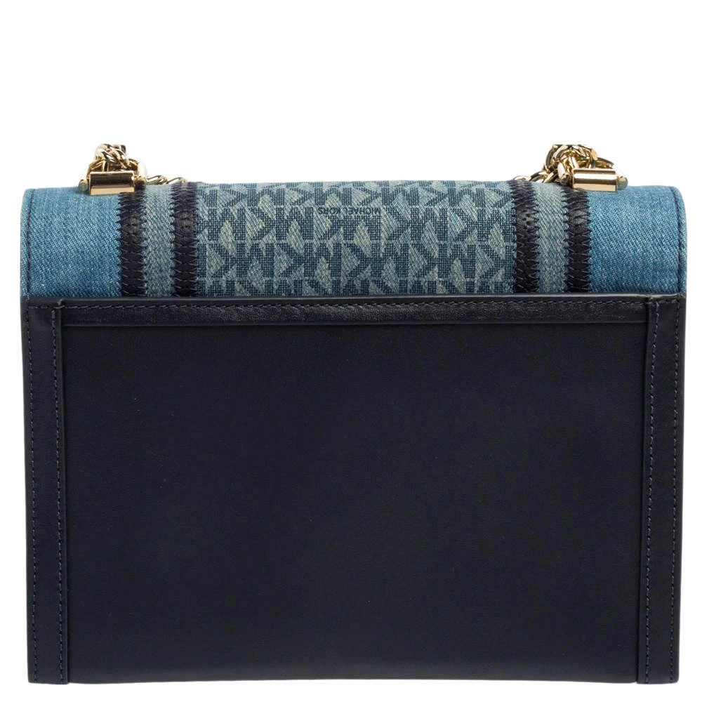 Michael Kors Blue Denim And Leather Whitney Shoulder Bag For Women - Image 4