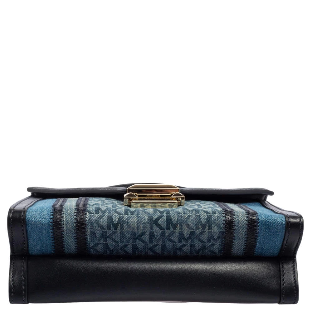 Michael Kors Blue Denim And Leather Whitney Shoulder Bag For Women - Image 6