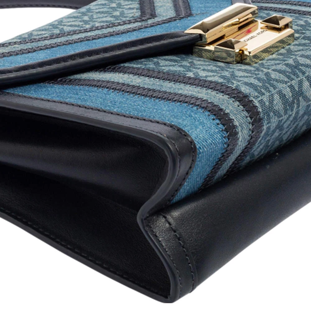 Michael Kors Blue Denim And Leather Whitney Shoulder Bag For Women - Image 11