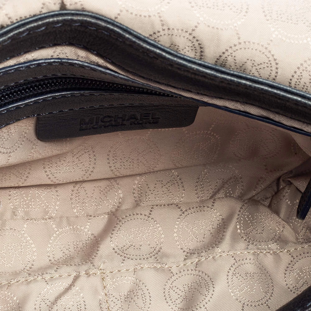 Michael Kors Navy Blue Quilted Leather Hamilton Chain Shoulder Bag For Women - Image 7