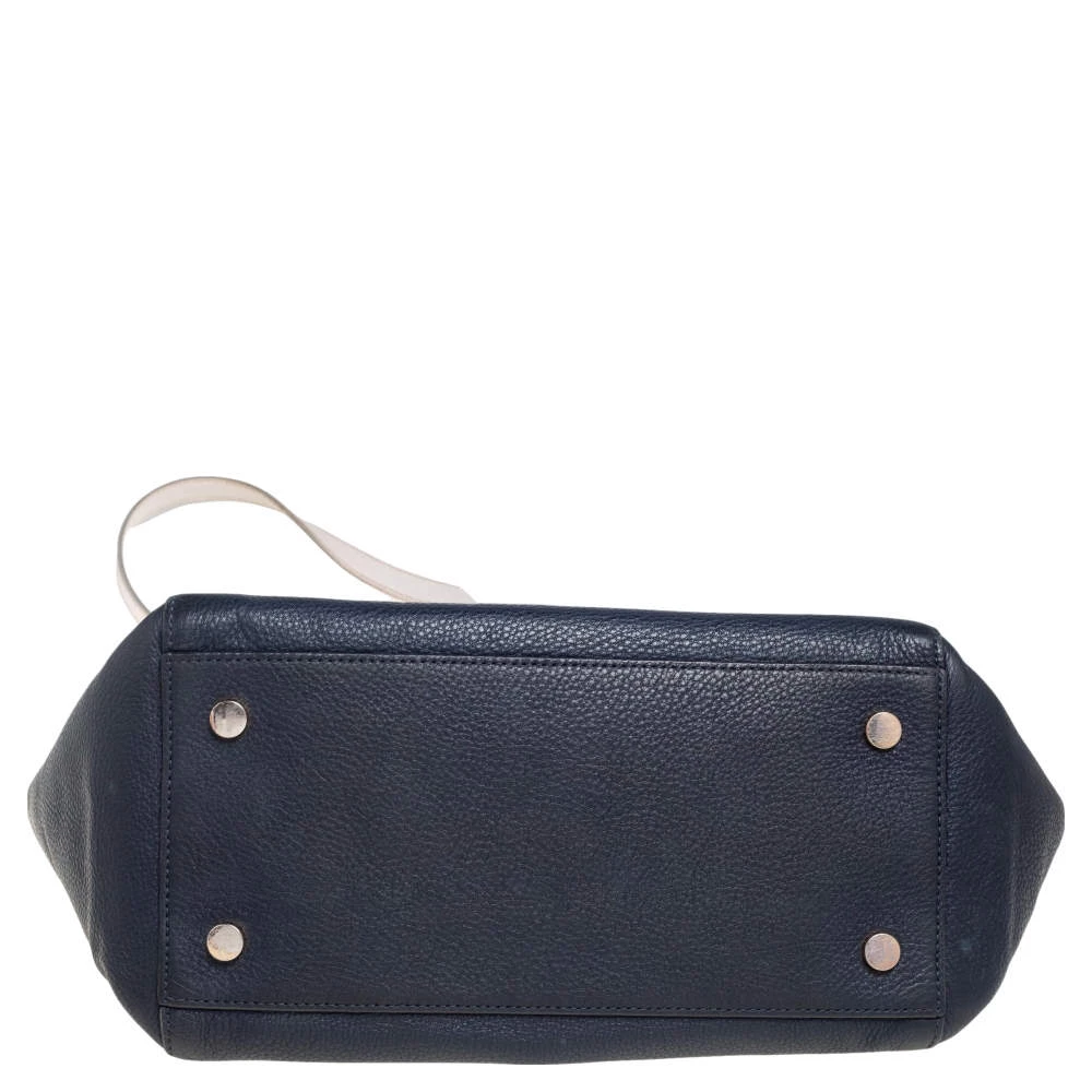 Michael Kors Navy Blue/White Leather Whitney Tote For Women - Image 10