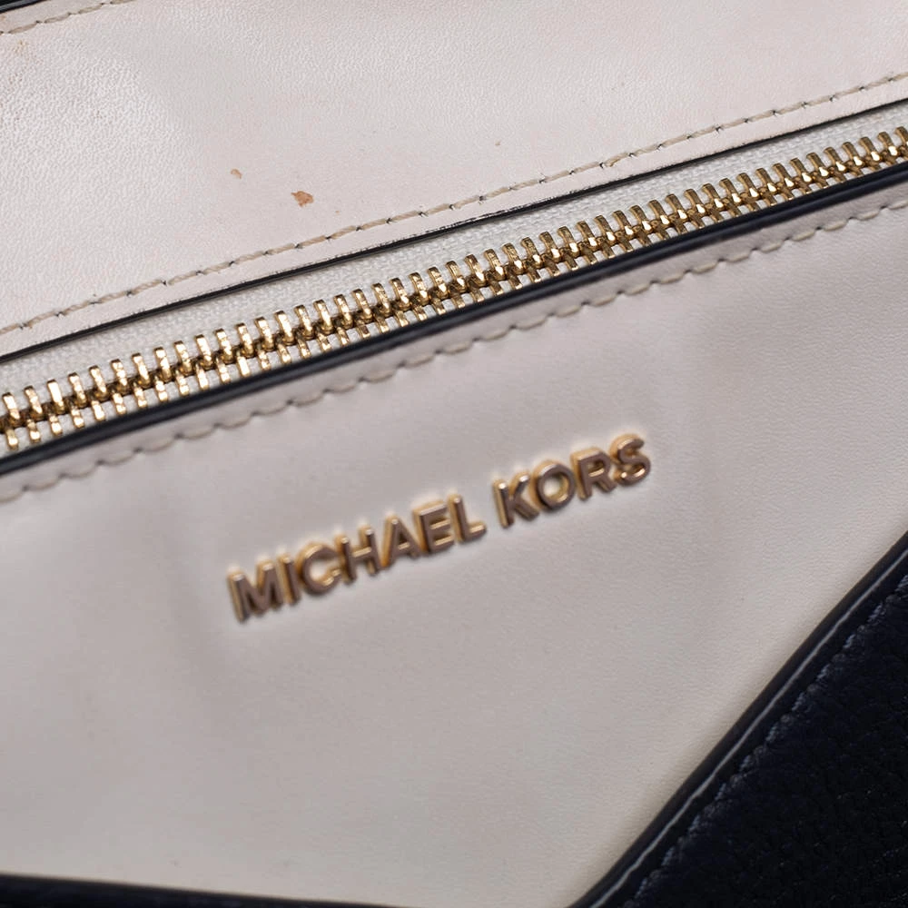Michael Kors Navy Blue/White Leather Whitney Tote For Women - Image 9
