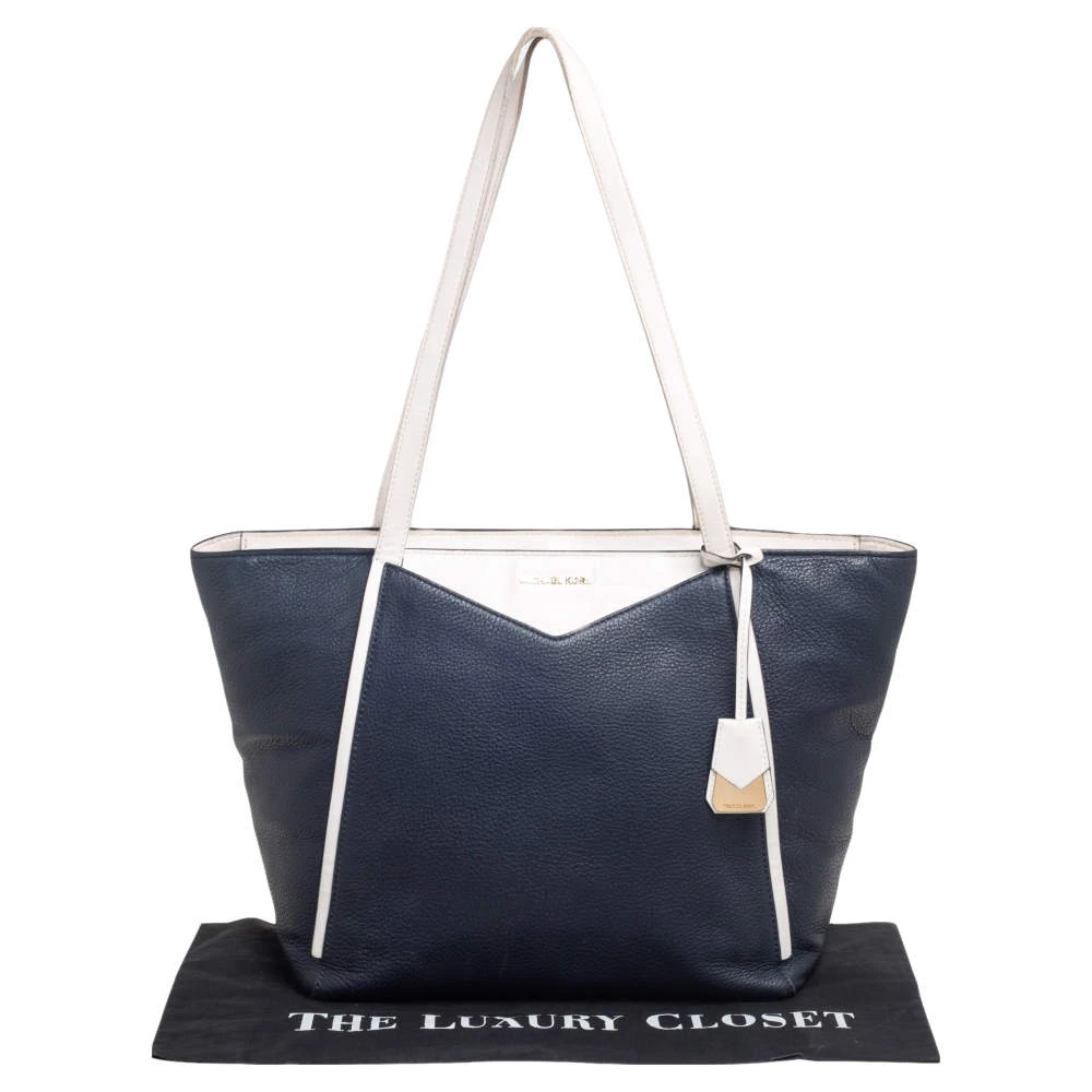 Michael Kors Navy Blue/White Leather Whitney Tote For Women - Image 13