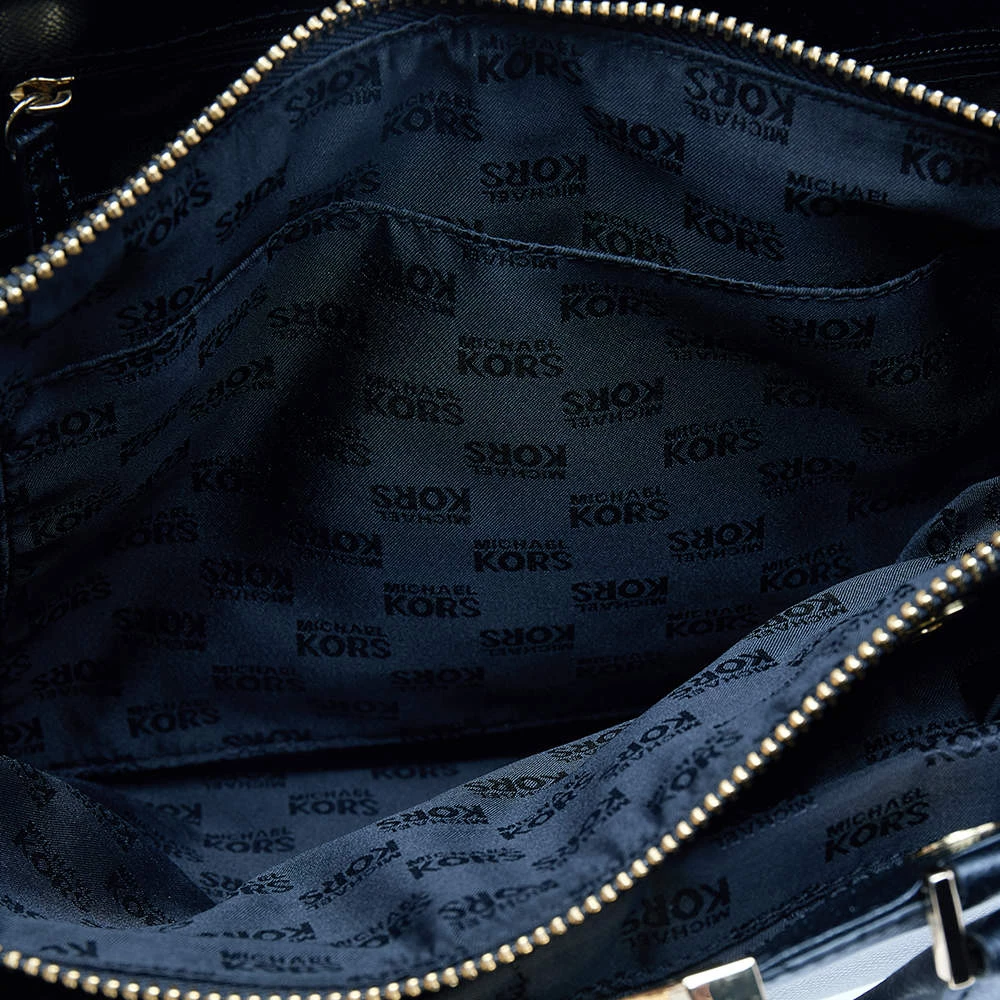 Michael Kors Black Leather Florence Satchel For Women - Image 7