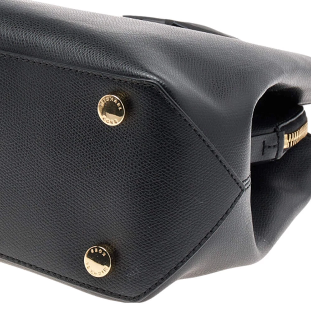 Michael Kors Black Leather Florence Satchel For Women - Image 11