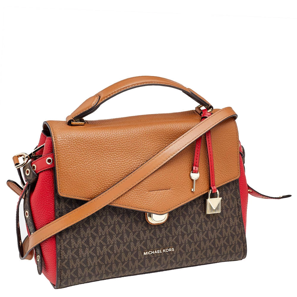 Michael Kors Multicolor Coated Canvas And Leather Bristol Medium Top Handle Bag For Women - Image 3