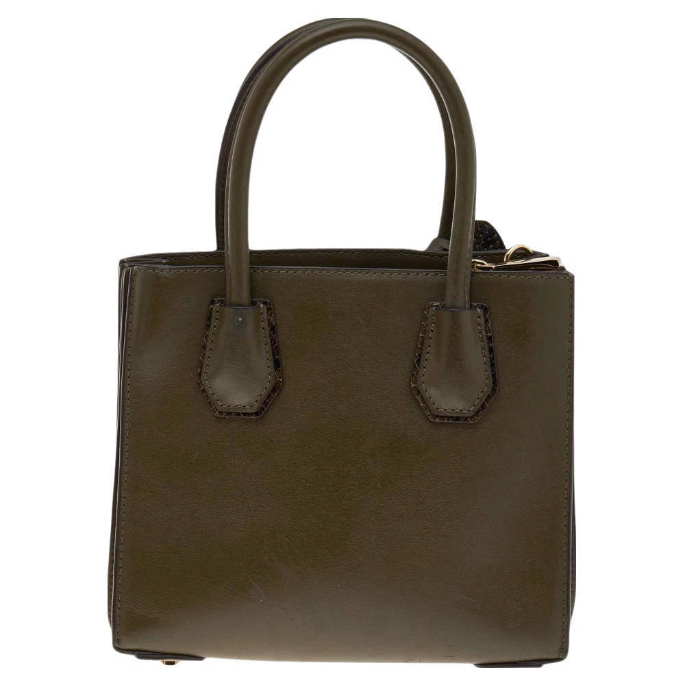 Michael Kors Green Butterfly Embellished Leather Small Mercer Tote For Women - Image 4