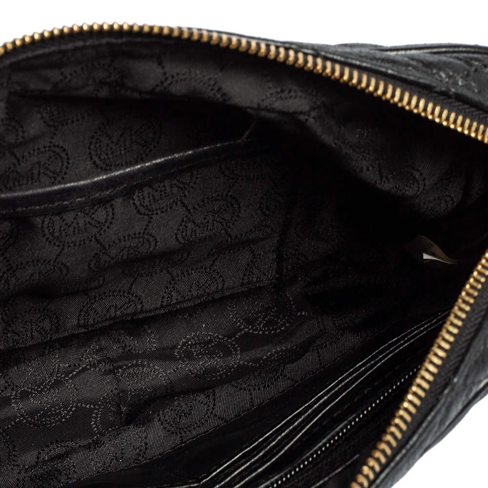 Michael Kors Black Quilted Leather Susannah Lock Messenger Bag For Women - Image 8