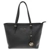 Michael Kors Black Saffiano Leather Jet Set Travel Tote For Women