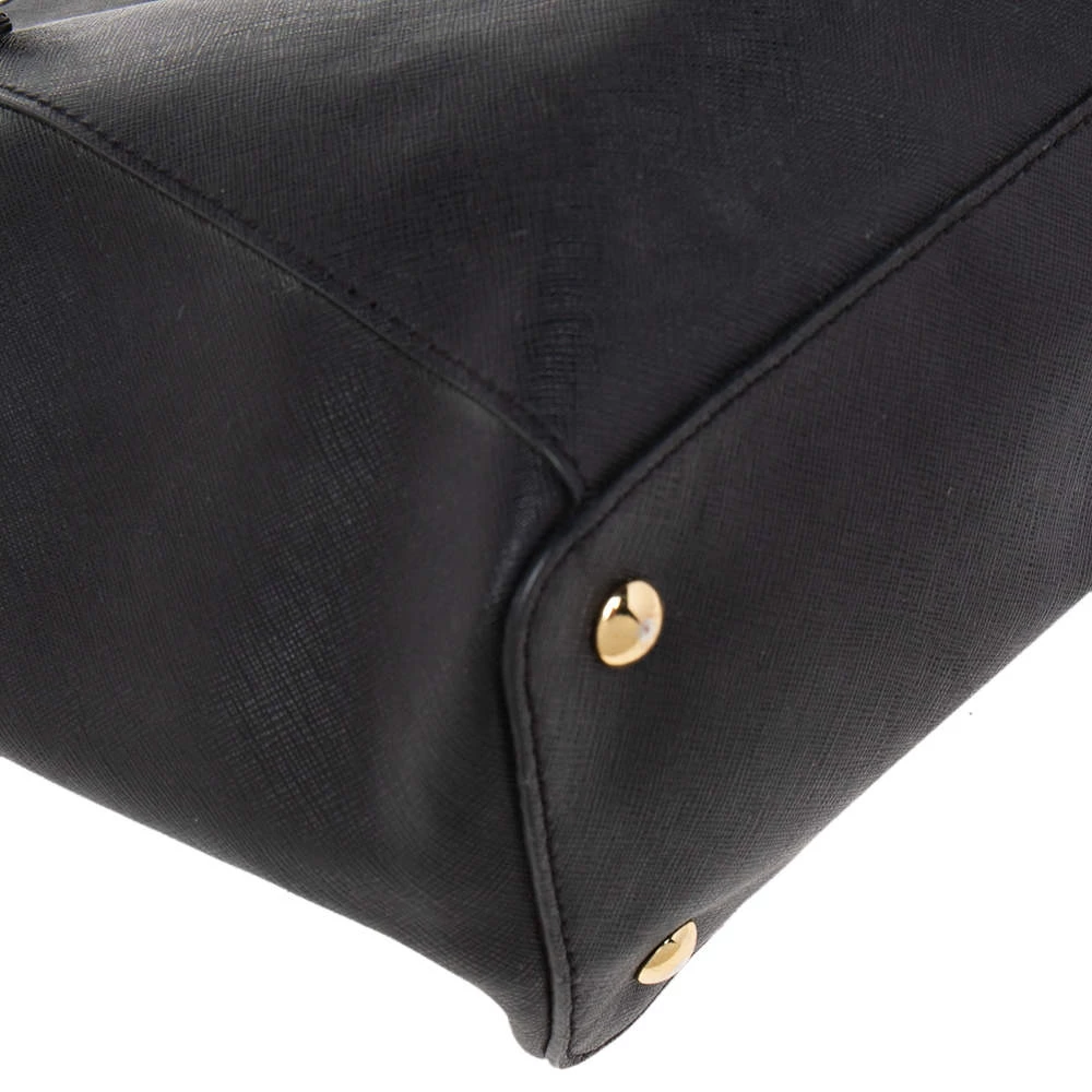 MICHAEL Michael Kors Black Saffiano Leather Medium Jet Set Top Zip Tote For Women - Image 10