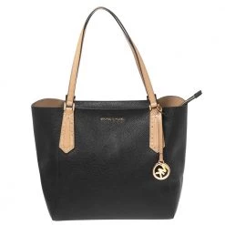 Michael Kors Black Leather Kimberly Bonded Tote For Women