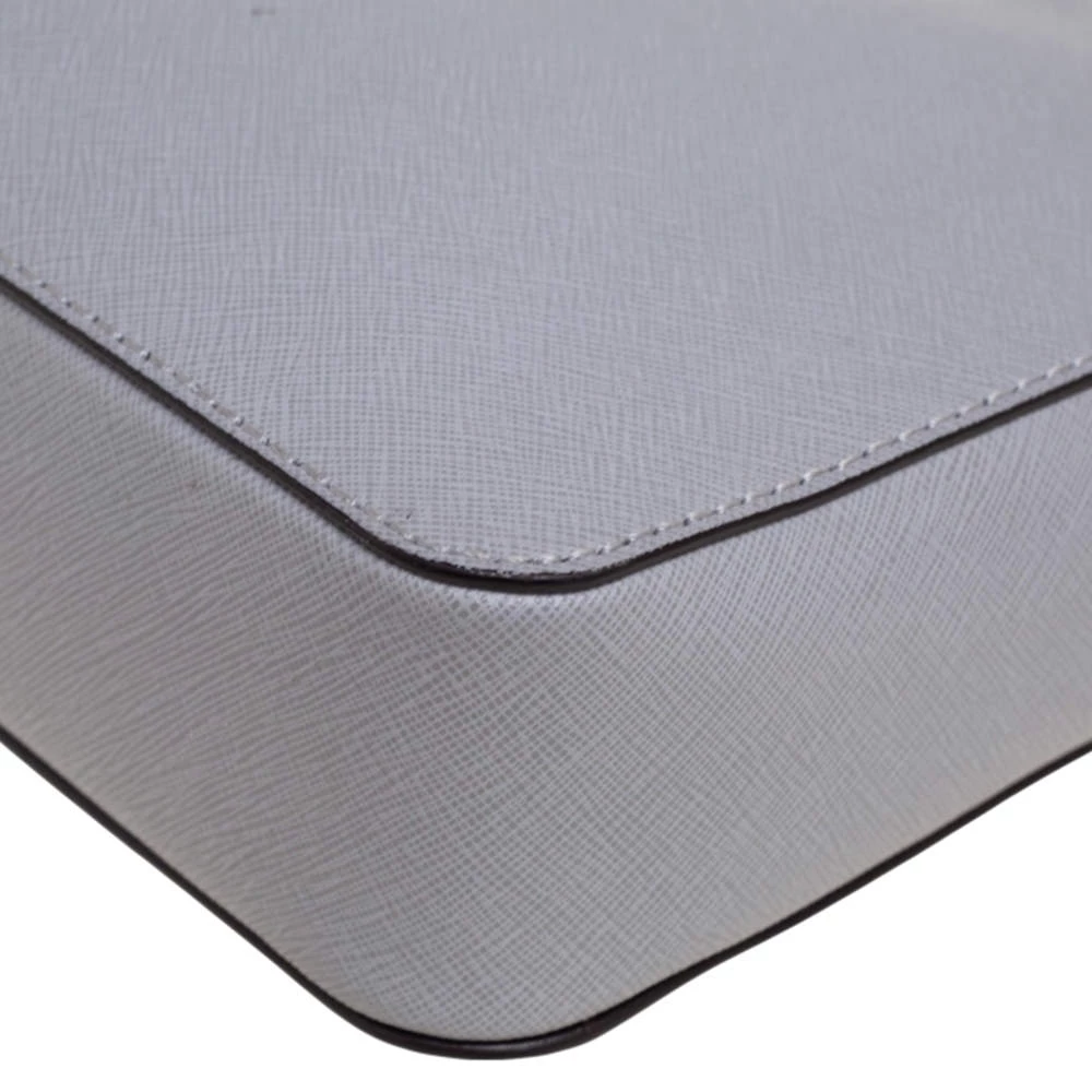 Michael Kors Grey Saffiano Leather Large Jet Set Crossbody Bag For Women - Image 12