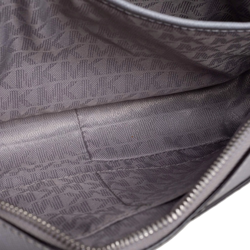 Michael Kors Grey Saffiano Leather Large Jet Set Crossbody Bag For Women - Image 8