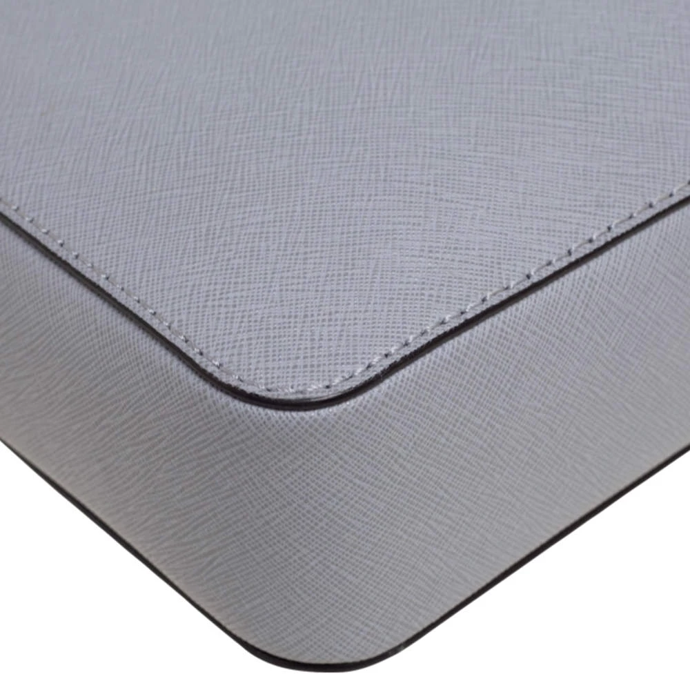 Michael Kors Grey Saffiano Leather Large Jet Set Crossbody Bag For Women - Image 13