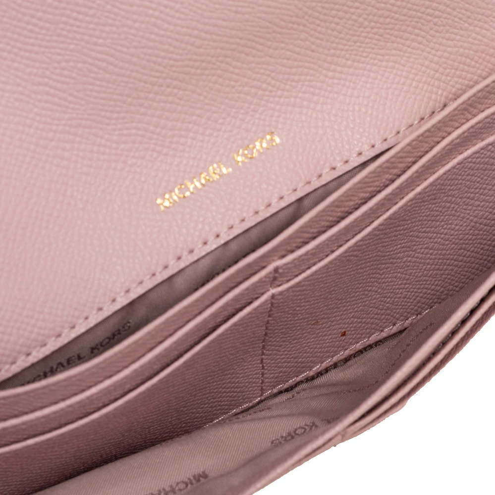 Michael Kors Dusty Pink Saffiano Leather Jet Set Travel Flat Wallet For Women - Image 2