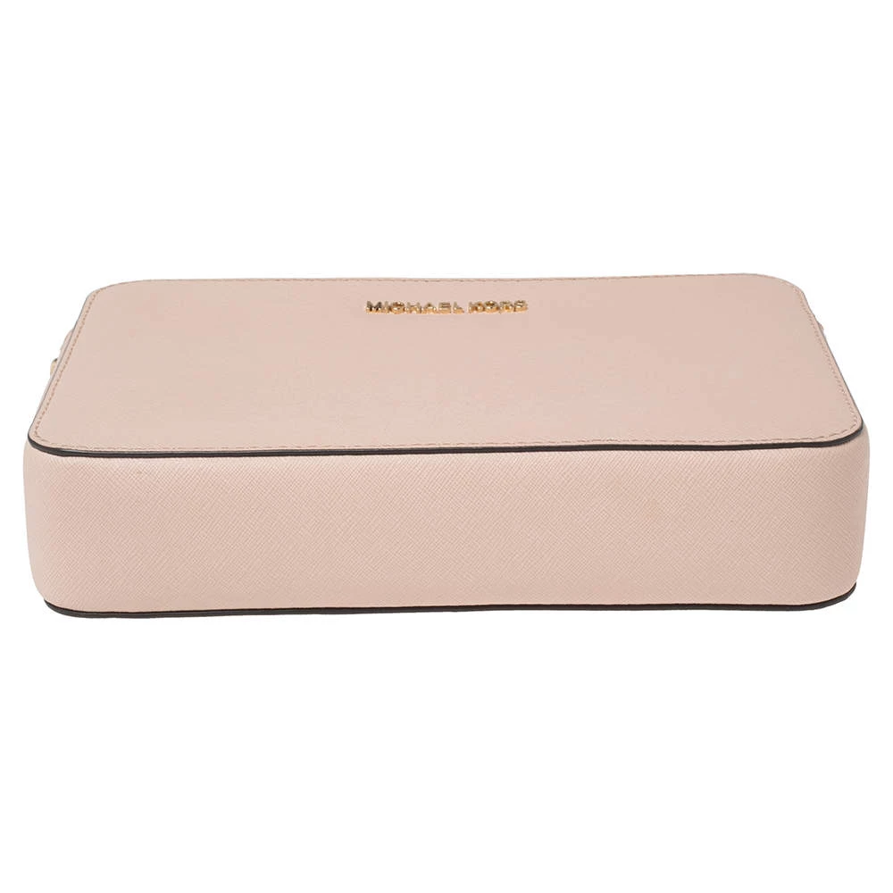 Michael Kors Powder Pink Saffiano Leather Jet Set Crossbody Bag For Women - Image 7