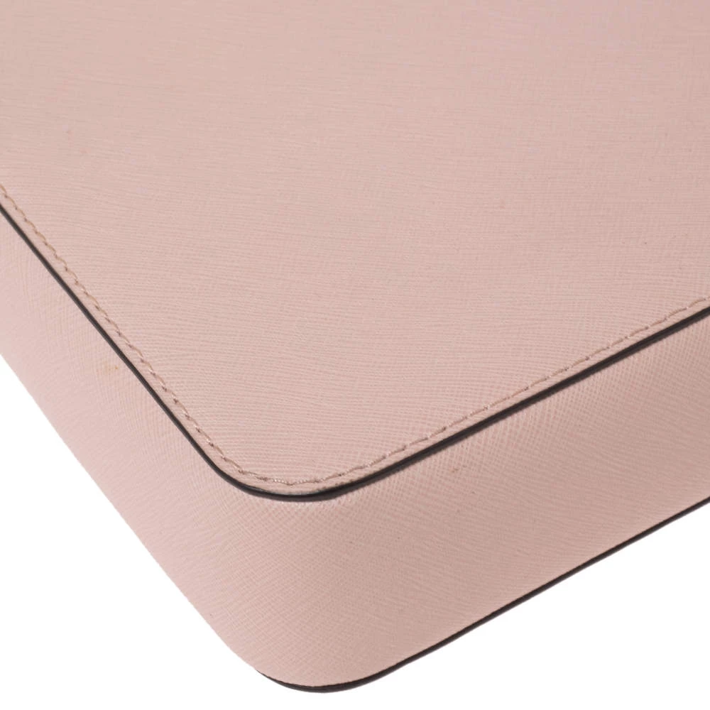 Michael Kors Powder Pink Saffiano Leather Jet Set Crossbody Bag For Women - Image 12