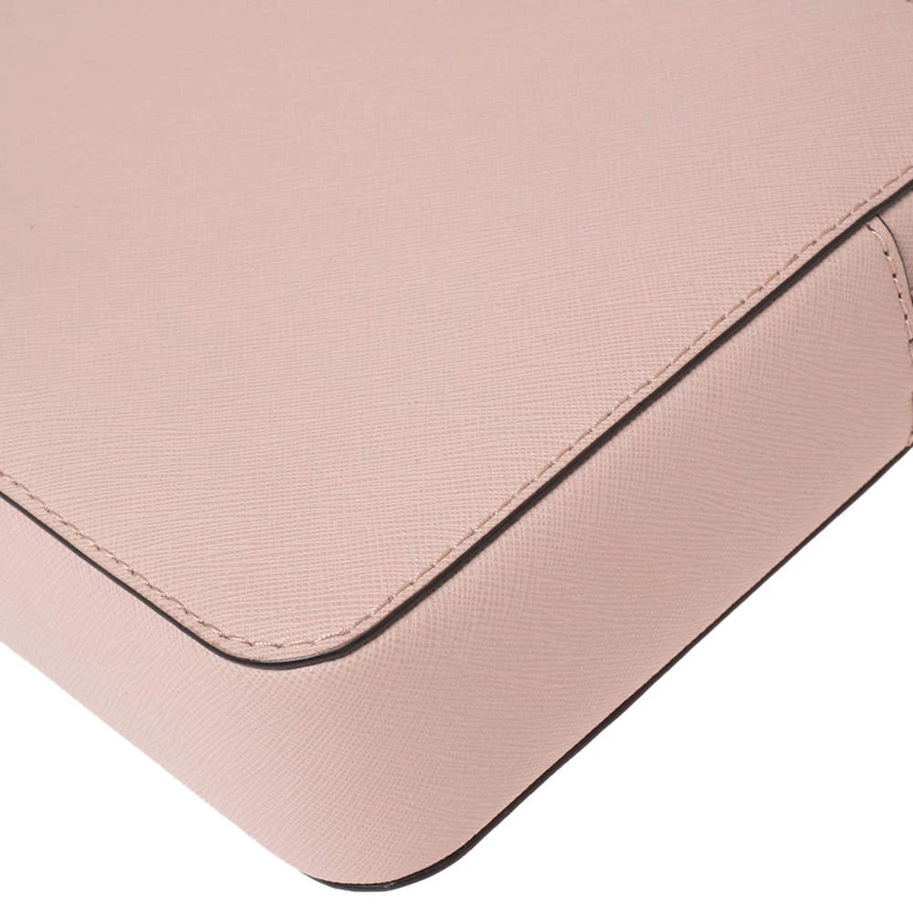 Michael Kors Powder Pink Saffiano Leather Jet Set Crossbody Bag For Women - Image 11