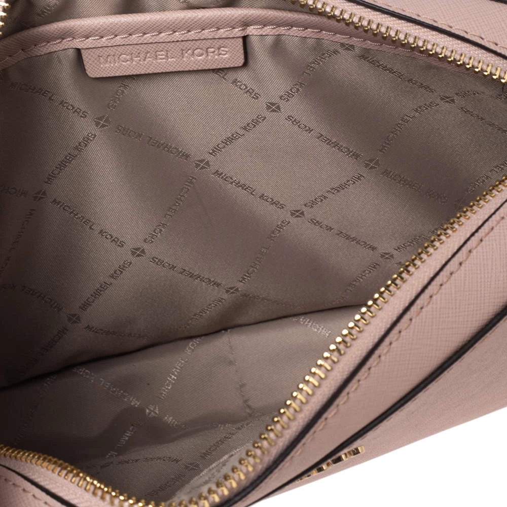 Michael Kors Powder Pink Saffiano Leather Jet Set Crossbody Bag For Women - Image 8