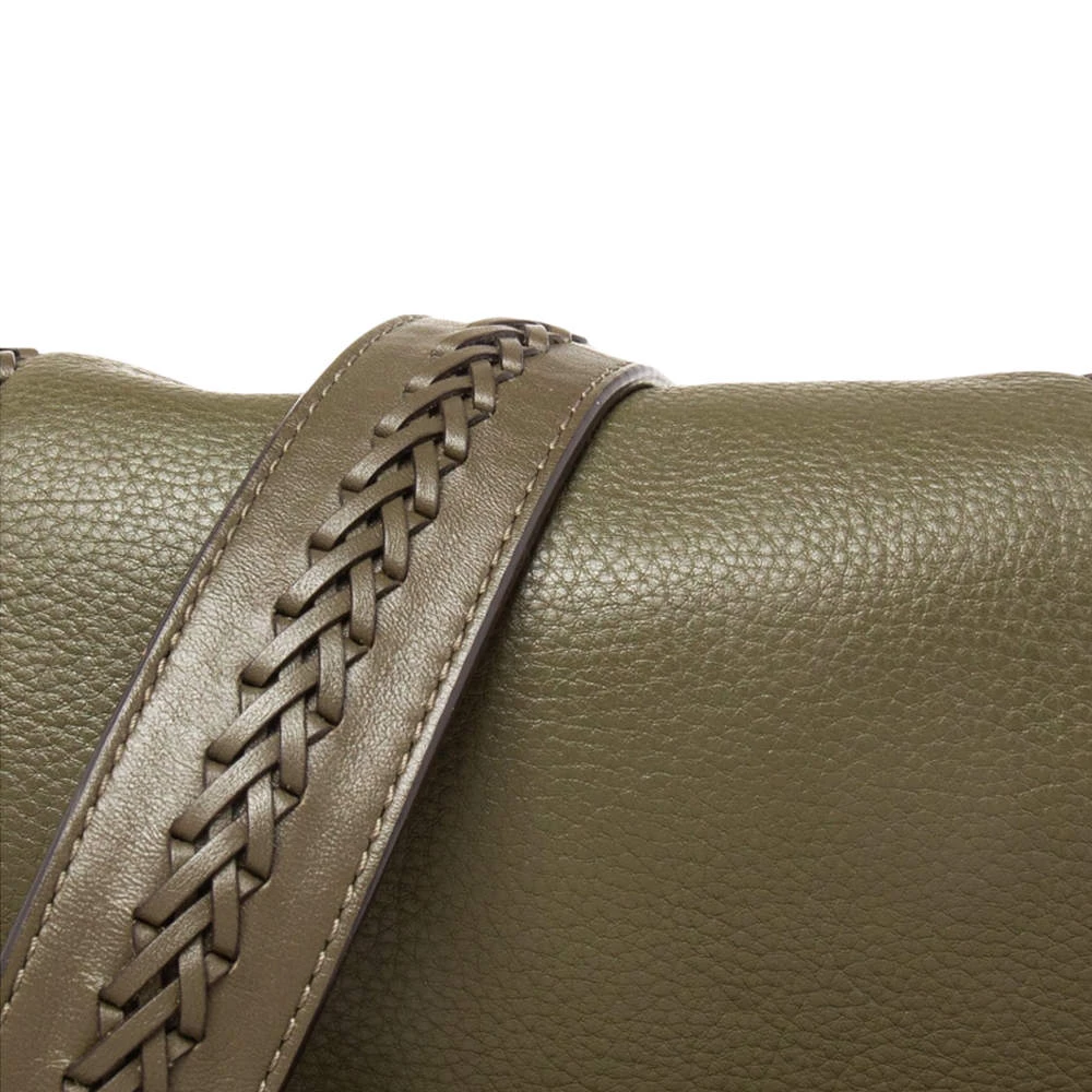 Michael Kors Olive Green Leather Moroccan Saddle Shoulder Bag For Women - Image 5