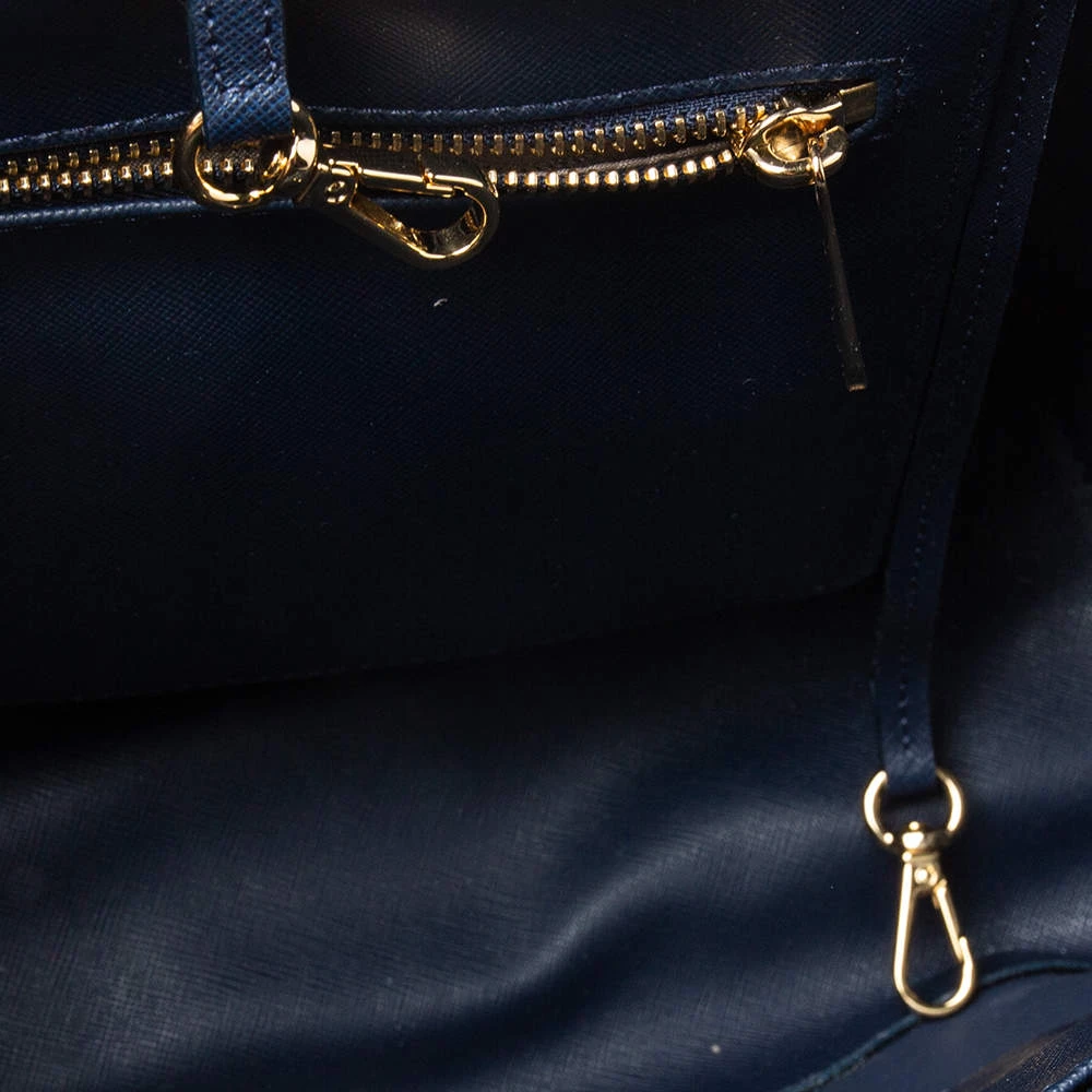 Michael Kors Blue Leather Jet Set Tote For Women - Image 8