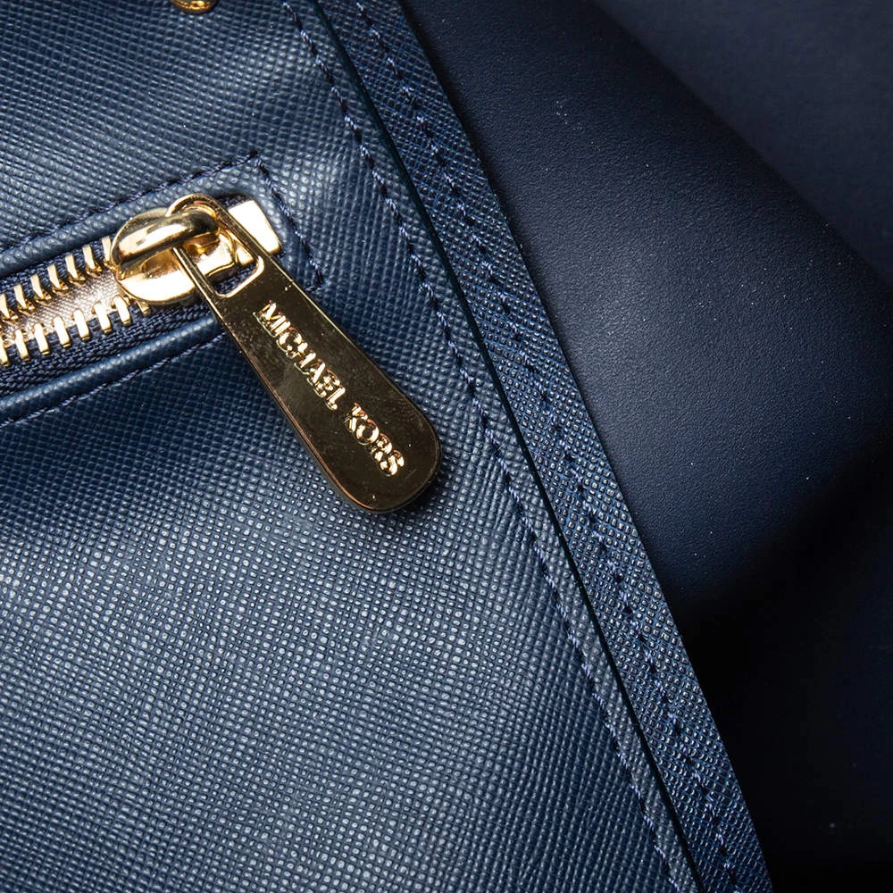 Michael Kors Blue Leather Jet Set Tote For Women - Image 6