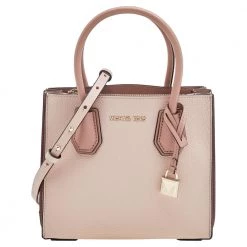 Michael Kors Pink Leather Mini Mercer Tote For Women