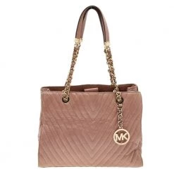 Michael Kors Brown Quilted Leather Susan Shoulder Bag For Women