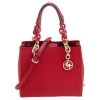 Michael Kors Red Saffiano Leather Cynthia Tote For Women