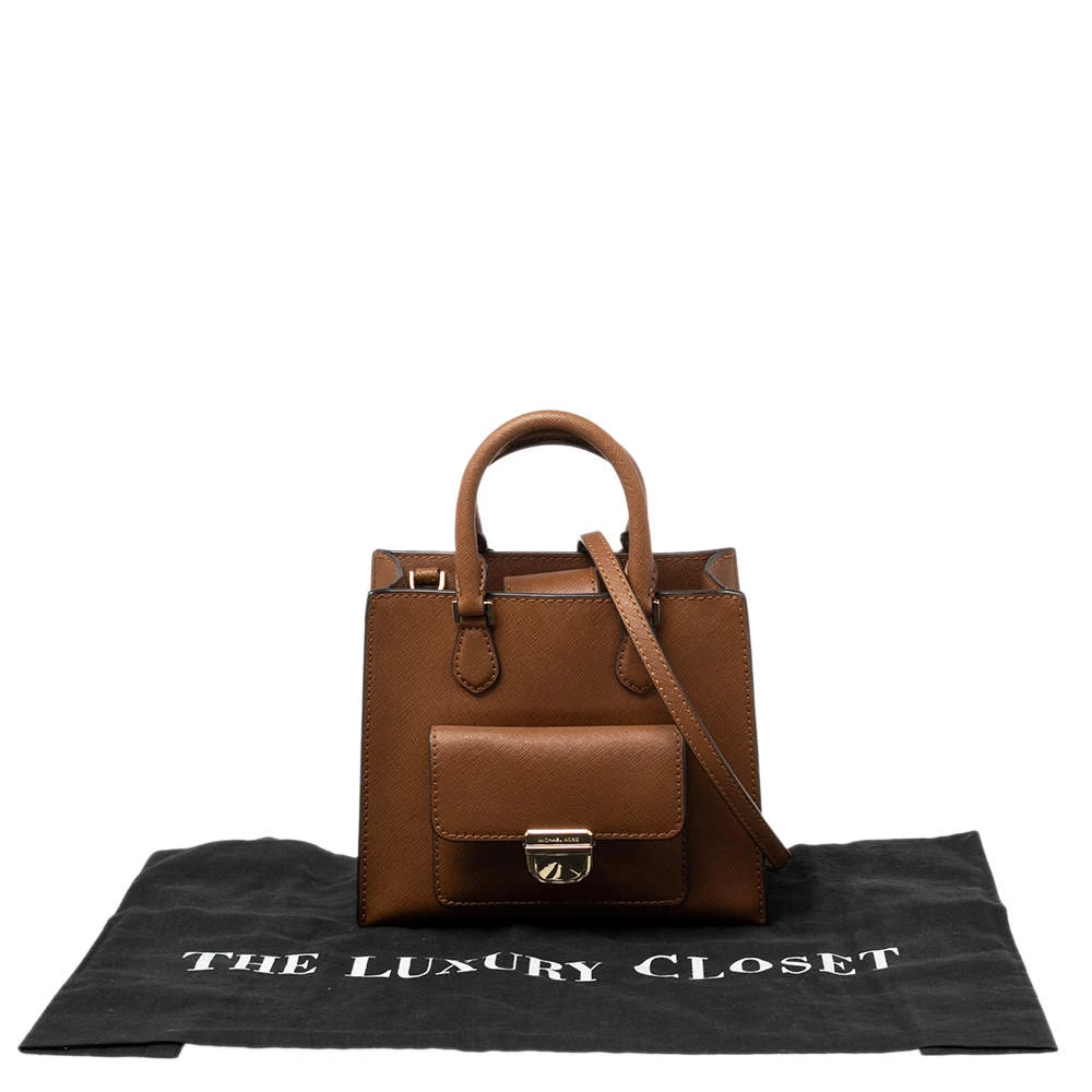 Michael Kors Brown Saffiano Leather Small Bridgette Tote For Women - Image 9