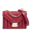 Michael Kors Burgundy Leather Small Whitney Shoulder Bag For Women
