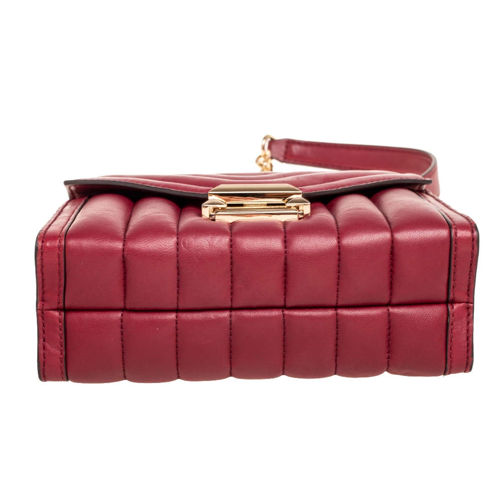 Michael Kors Burgundy Leather Small Whitney Shoulder Bag For Women - Image 6