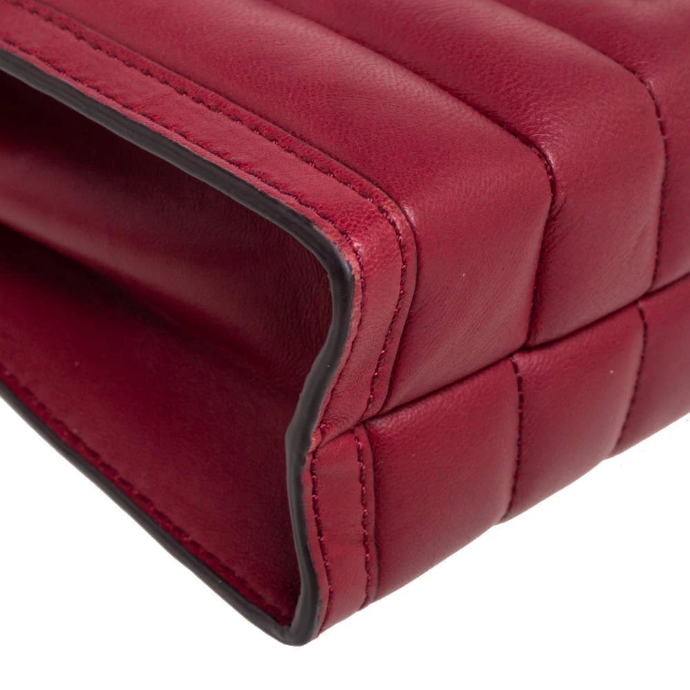 Michael Kors Burgundy Leather Small Whitney Shoulder Bag For Women - Image 11