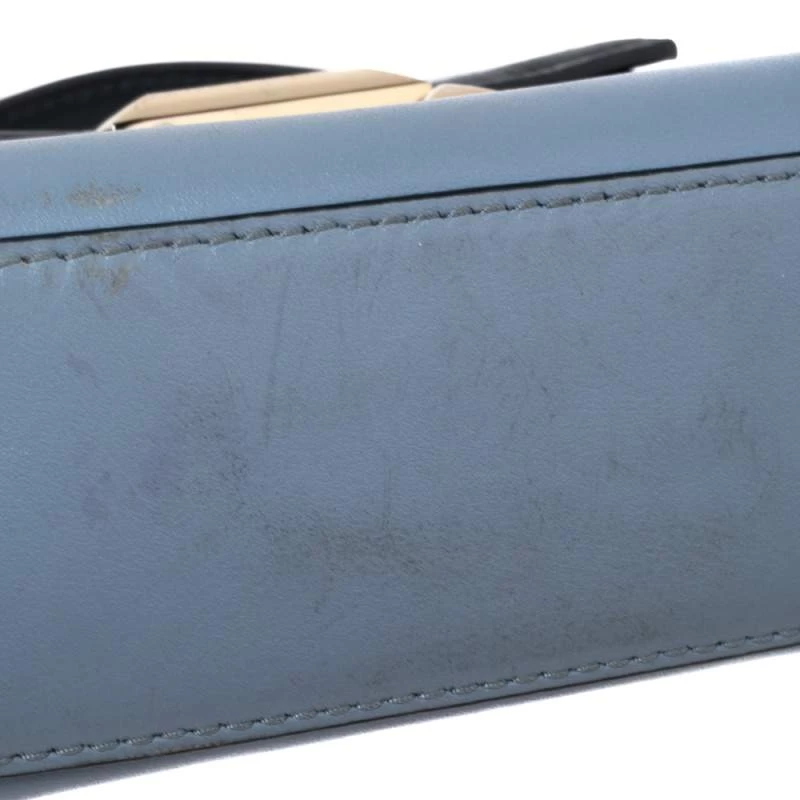 Michael Kors Two Tone Blue Leather Mini Whitney Top Handle Bag For Women - Image 6