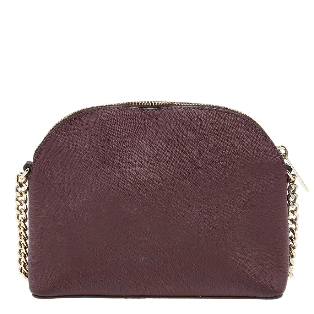 Michael Kors Burgundy Leather Emmy Crossbody Bag For Women - Image 4