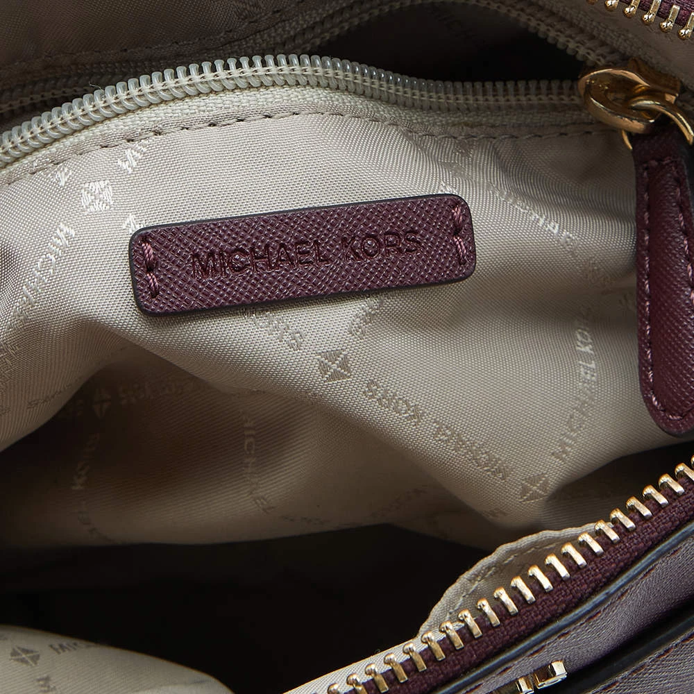 Michael Kors Burgundy Leather Emmy Crossbody Bag For Women - Image 8